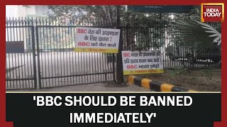 'Ban BBC' Board Appears Outside Its Delhi Office Amid Row Over Documentary