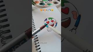 Emoji Satisfying Art 😍💖 || Creative Art #art #shorts #youtubeshorts #viralvideo