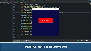 Java GUI Tutorial #70 - Digital Watch In Java GUI Swing