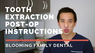 Tooth Extraction Post Op Instructions