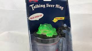 Budweiser Frog - Talking Beer Mug - In original packaging! Awesome Gift!