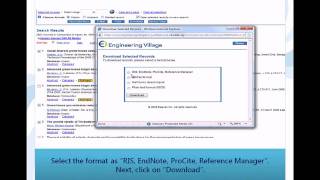 EndNote: Direct Export from Engineering Village