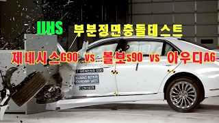 자동차 충돌테스트 - IIHS 정면부분충돌테스트(제네시스,아우디,볼보)결과 보기