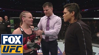 Amanda Nunes confronts Valentina Shevchenko in the Octagon | UFC FIGHT NIGHT