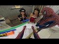 spider man s vs spider girl s crazy games and challenges in real life