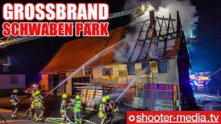 🔥🔥  GROSSBRAND im SCHWABEN PARK  🔥🔥 | Großeinsatz mit Drehleiter aus Welzheim | Glatteis