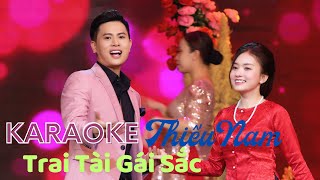 Trai Tài Gái Sắc Karaoke Thiếu Nam | Song Ca Cùng Út Nhị