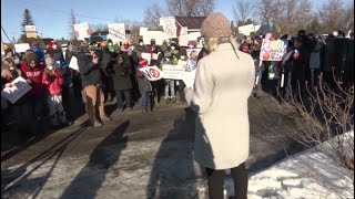 Protestors rally in support of Quebec teacher, removed for wearing hijab