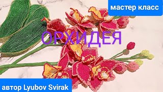 🌺Орхидея из бисера 🌺 Мастер класс.1/2 часть.🌿Автор Lyubov Svirak🌿