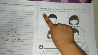 Draw the face that best fits in each  description