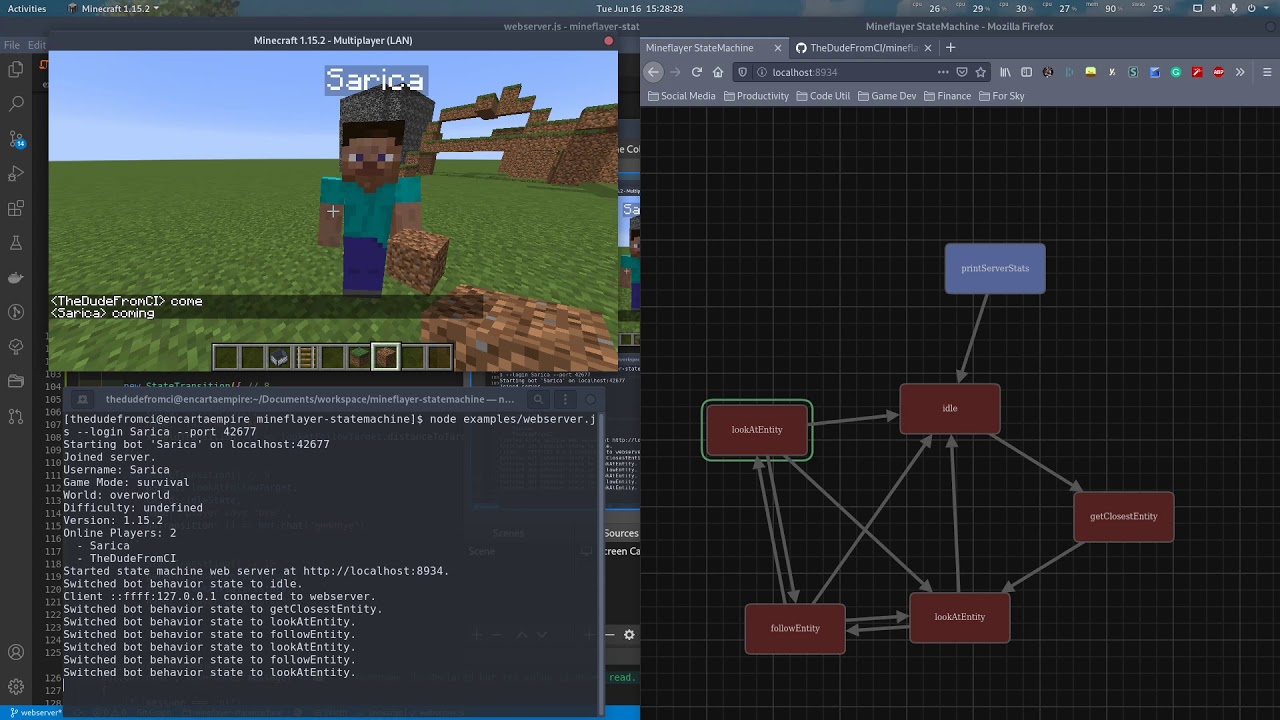 Mineflayer State Machine Test Youtube