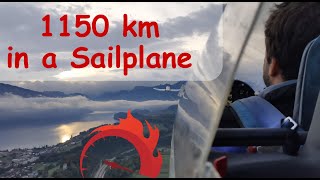 1150 km in a Sailplane