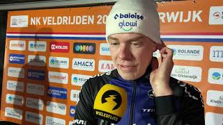 Pim Ronhaar baalt na tweede plaats tegen toptalent Tibor Del Grosso op NK veldrijden 2025