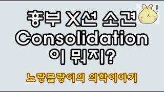 흉부 X선(Chest x-ray)소견: lung Consolidation 정의와 특징