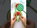 how to make a water melon fan from paper papercrafts watermelon