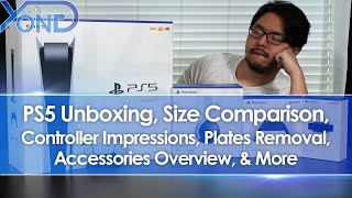 PS5 Unboxing, Size Comparison, Controller, Plates Removal, Accessories, & More (PlayStation 5)