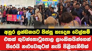 අනුර ලන්ඩනයට පිස්සු හැදෙන වෙල්කම් එකක්  නළුවෙකුටත් නැති පිළිගැනීමක් #breakingnews #anurakumara#anura