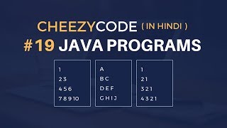 Java Patterns Program - Part 3 Hindi | Learn Java Programming - #19