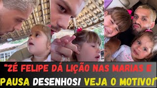 VIRGINIA FONSECA - ZÉ FELIPE DÁ LIÇÃO NAS MARIAS E PAUSA DESENHOS! VEJA O MOTIVO!