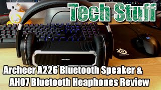 Archeer A226 Bluetooth Speaker \u0026 AH07 Bluetooth Heaphones Review