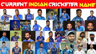 Current All Indian International Cricketer Name//Indian Cricket player Names//#timepass #cricket