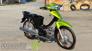 Wave 125 r สีเขียว/เทา รถปั้นใหม่