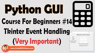 Handling Events In Tkinter GUI | Python Tkinter GUI Tutorial In Hindi #14