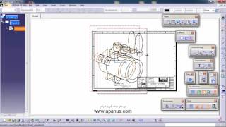 آموزش کتیا Catia - تغییر مقیاس مدل Scale Change  در محیط نقشه کشی Drafting