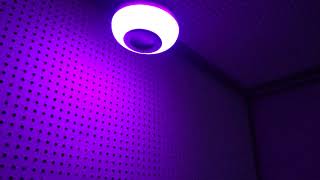 Lampada caixa de som musica luz led colorida bluetooth top de linha