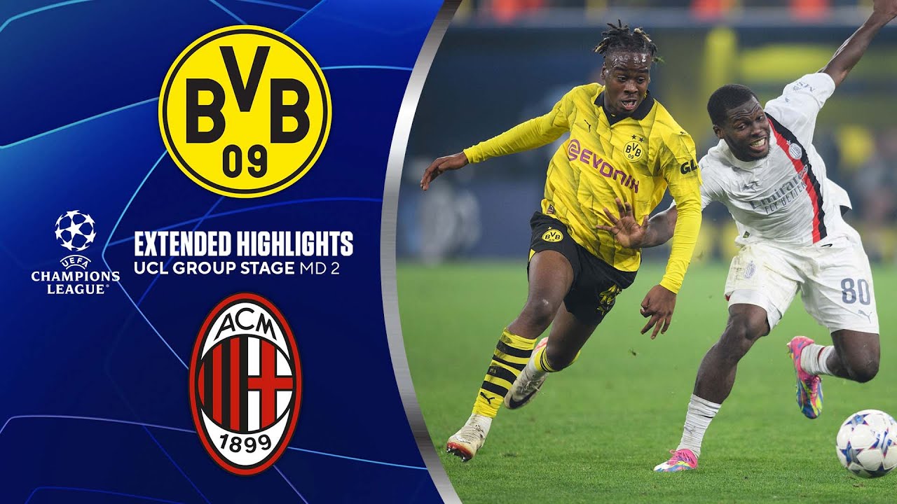 Borussia Dortmund Vs Ac Milan Extended Highlights Ucl Groups Stage Borussia Dortmund Vs Ac Milan Extended Highlights Ucl Groups Stage
