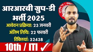 RRB GROUP D NEW VACANCY 2025 | Railway group d 2025 full notice | RRB GROUP D 2025