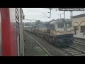 back to back crossings two trains meet the goa express on the miraj pune line viralvideo train