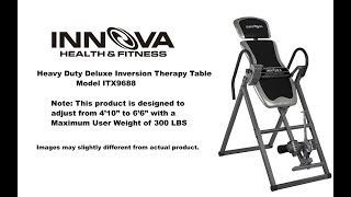 Innova Fitness ITX9688 Inversion Table Installation Guide