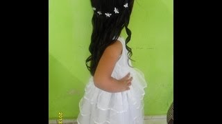 ""PEINADO DE FIESTA PARA NIÑA CON RIZOS""/ "Girl hairstyle for party"