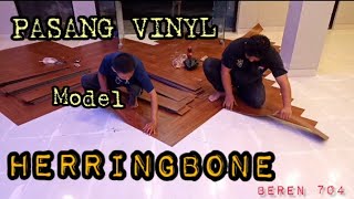 #vinyllantai #tutorial#carapasangvinyl  pemasangan vinyl model herringbone