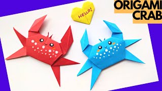 easy origami crab| how to make a paper crab easy |origami crab instructions.