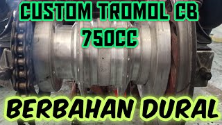 Proses awal Pembuatan tromol custom cb 750cc|| berbahan durall(almunium)