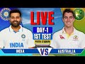 India vs Australia, 1st Test, Day 1 | IND Live Match Today | Live Cricket Match | IND VS AUS LIVE