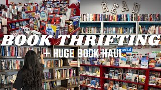 full day of book thrifting, huge book haul, ollie's discount store, resale shops, thrifting