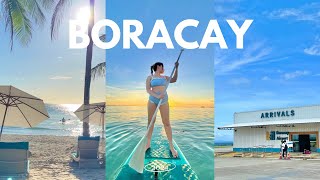 Boracay vlog 🐚🐳 3D2N — where to stay, where to eat, paddle boarding, sunset | aesthetic travel vlog