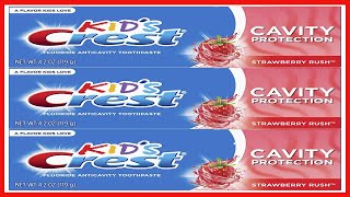 Crest Kid's Cavity Protection Fluoride Toothpaste, Strawberry Rush, 3 Count