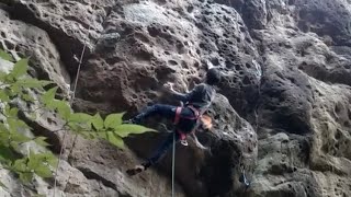 城山ワイルドボア オレゴン魂(5.12b/c)climberなべ