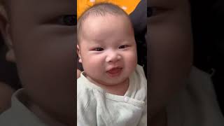 Mommy Baby show lovely reaction when full  😘😘🤔🤔😚😭