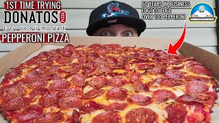 Donatos® Pepperoni Pizza Review! 🍕 | Over 100 Pepperoni? | 1st TIME TRYING! | theendorsement