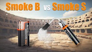 Smoke B vs Smoke S - srovnání výrobníků dýmu od LensGo