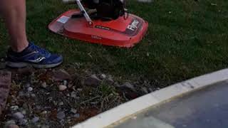 flymo 2 stroke hovering mower lawn mowing