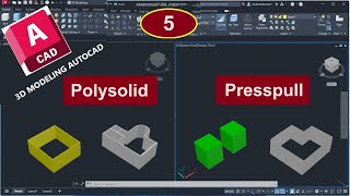 POLYSOLID & PRESSPULL IN 3D AUTOCAD