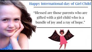 International Day Of The Girl Child 2022|| October 11th|| Girl Child day Status & Quotes 2022