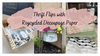 Thrifts Flips with Roycycled Decoupage Papers | DIY Home and Garden Decor | Upcycled | Ruth \u0026 Ruby