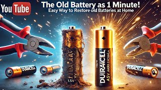 The Old Battery as new in 1 minute! Easy way to restore OLD batteries at home